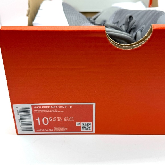 Nike Mens Free Metcon 6 TB Gunsmoke Grey Black Shoes Sz 10.5 New HM3754-002 main image 4